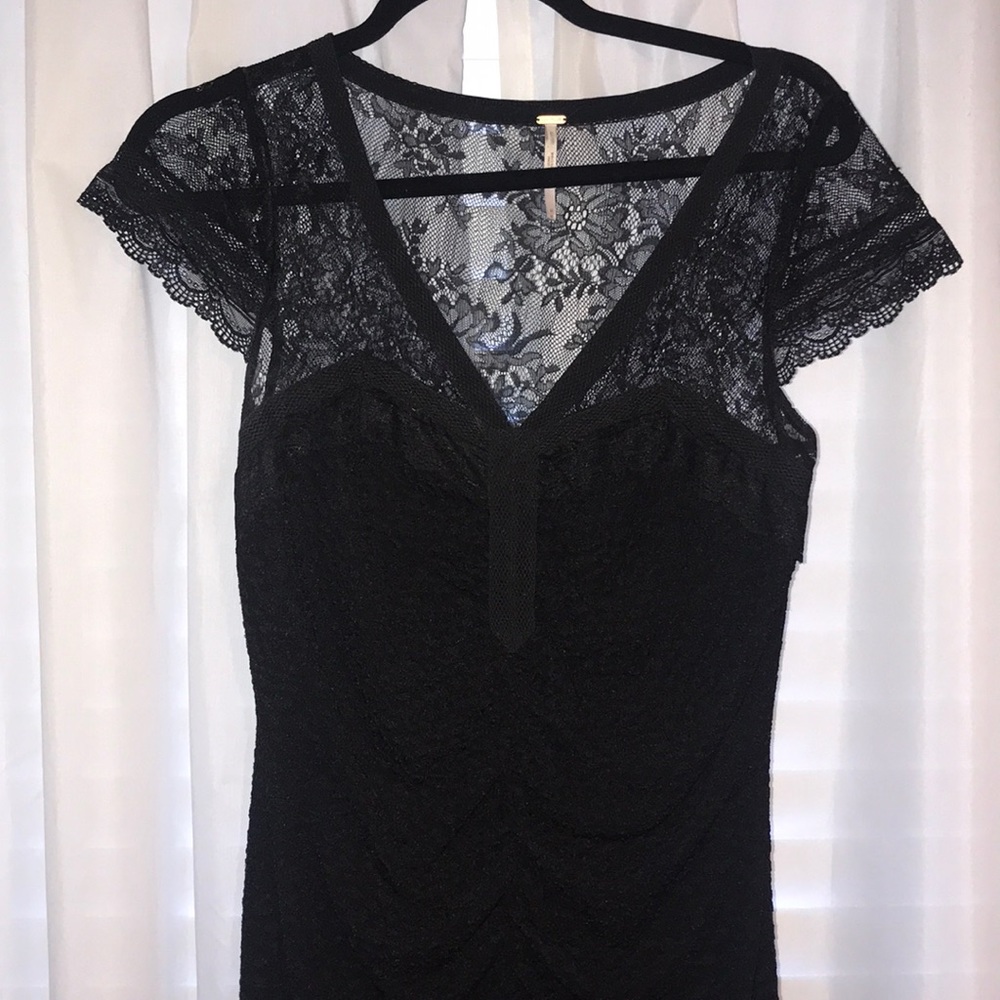 Free people black lace dress